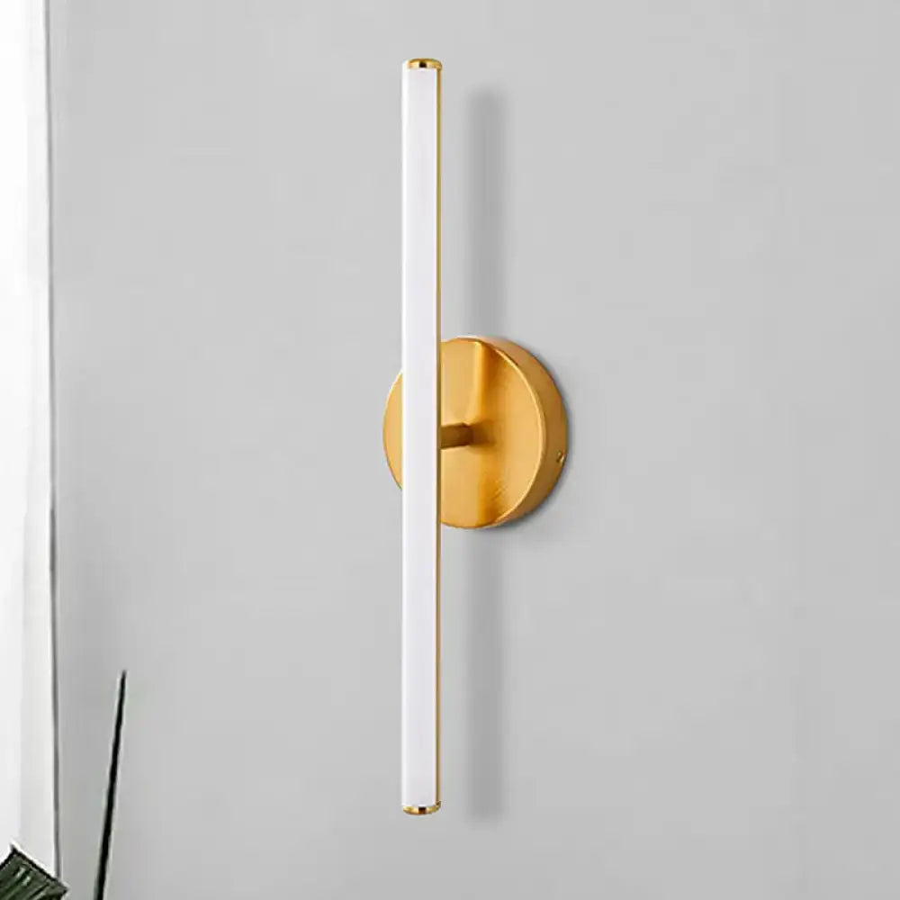 Modern gold & black minimalist wall sconce bathroom light
