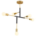 Modern gold & black pendant light for dining room