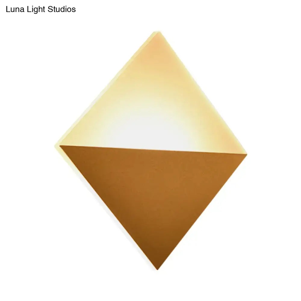 Modern gold & black square wall sconce bedroom led light fixture
