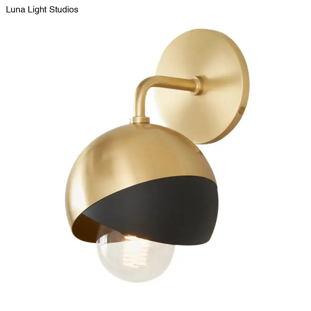 Modern gold & black wall lamp e26 e27 study room inch fixture