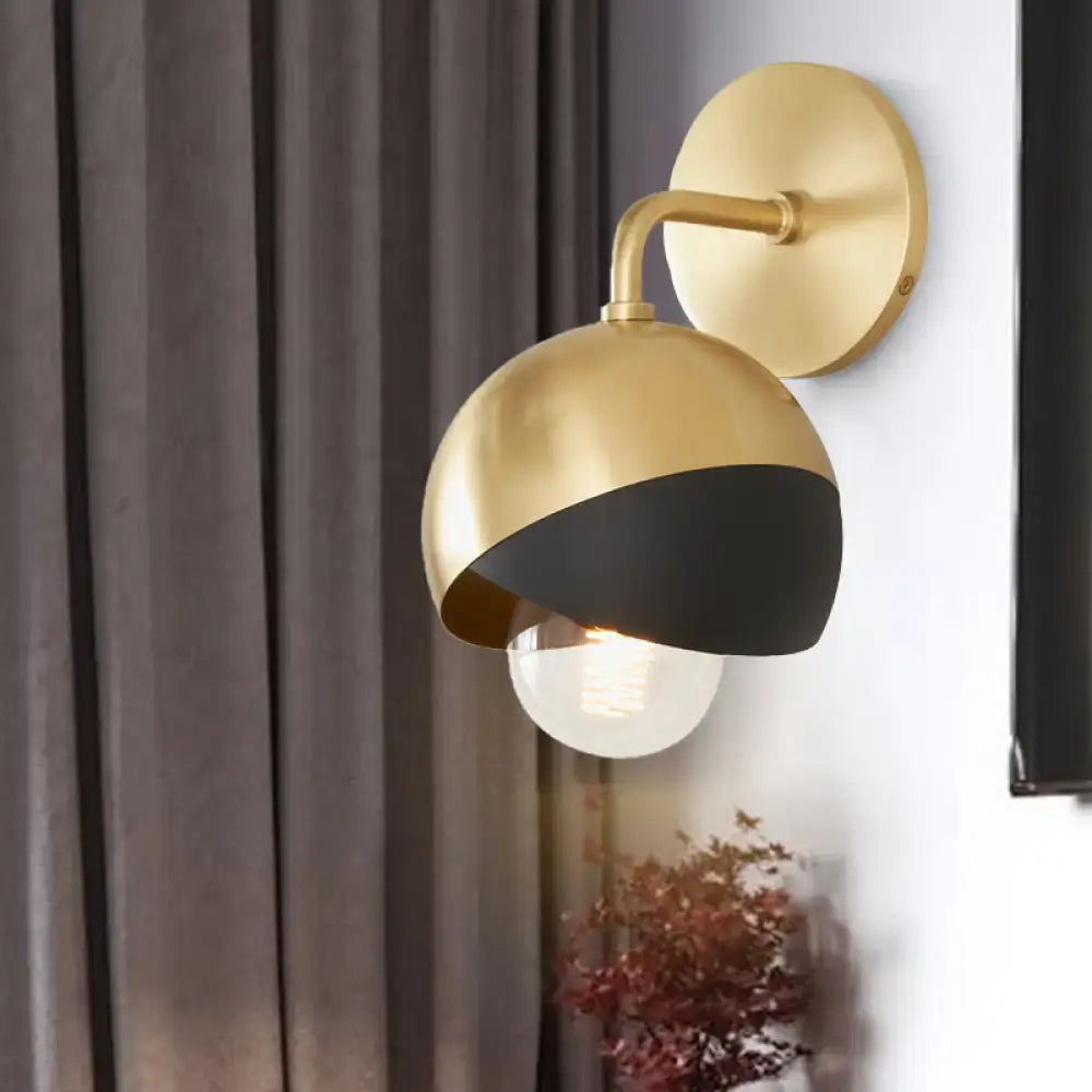 Modern gold & black wall lamp e26 e27 study room inch fixture