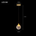 Modern gold bubble crystal chandelier dining room pendant light