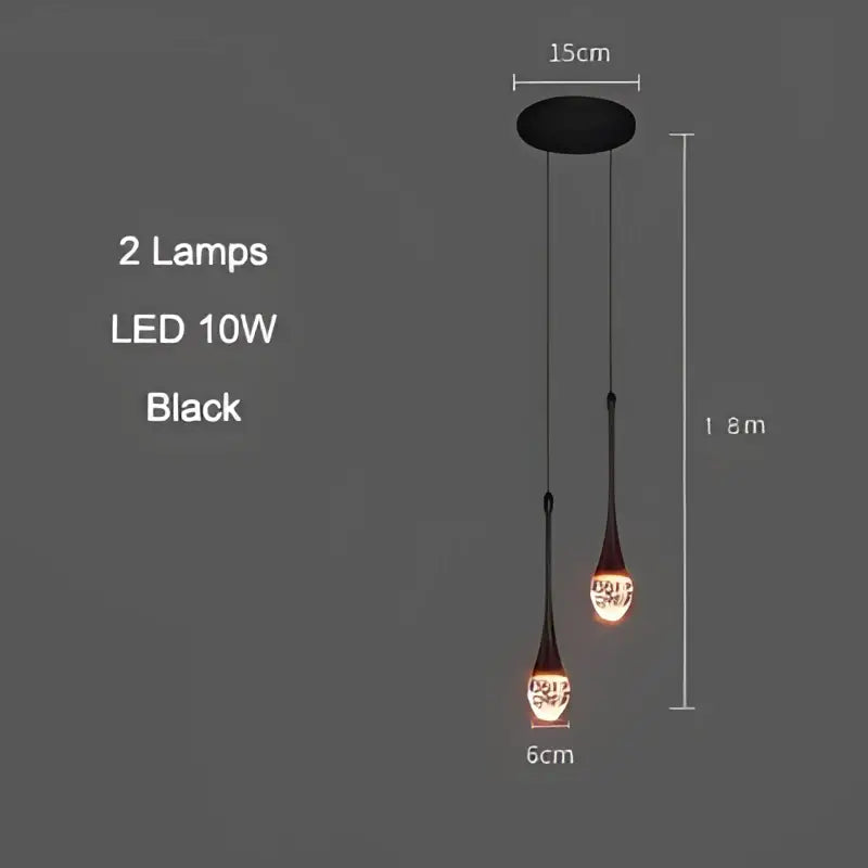 Modern gold bubble crystal chandelier dining room pendant light
