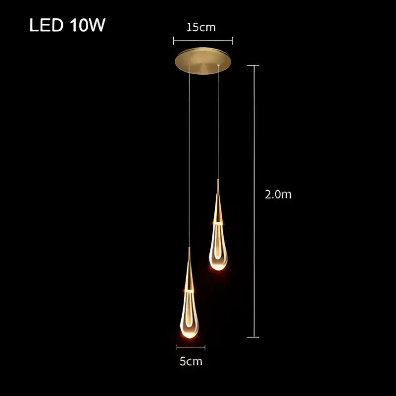Modern gold bubble crystal chandelier dining room pendant light