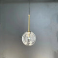 Modern gold bubble glass ball pendant light for kitchen