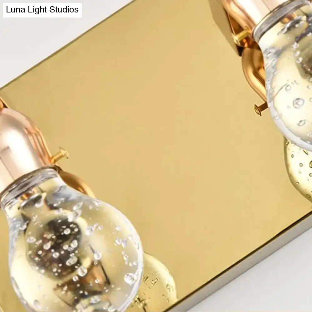 Modern gold bulb shaped crystal wall sconce bedroom 110v-120v light
