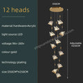 Modern gold butterfly acrylic chandelier living room pendant light