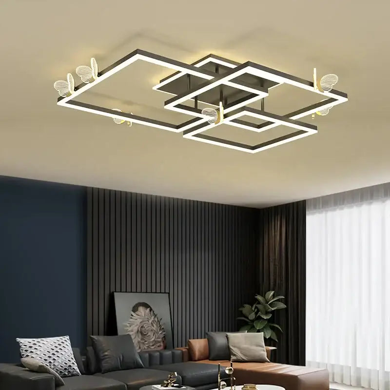 Modern gold butterfly ceiling lamp for living room