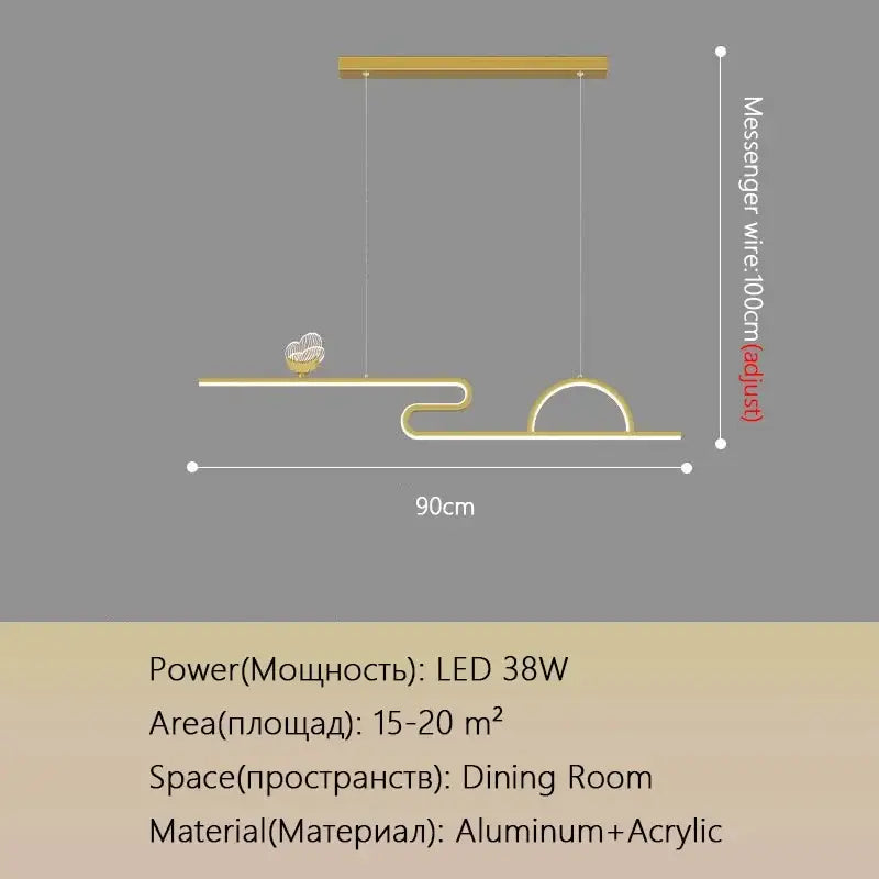 Modern gold butterfly chandelier dining room pendant light