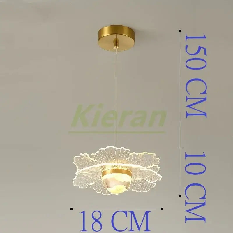 Modern gold butterfly led chandelier dining room glass pendant light