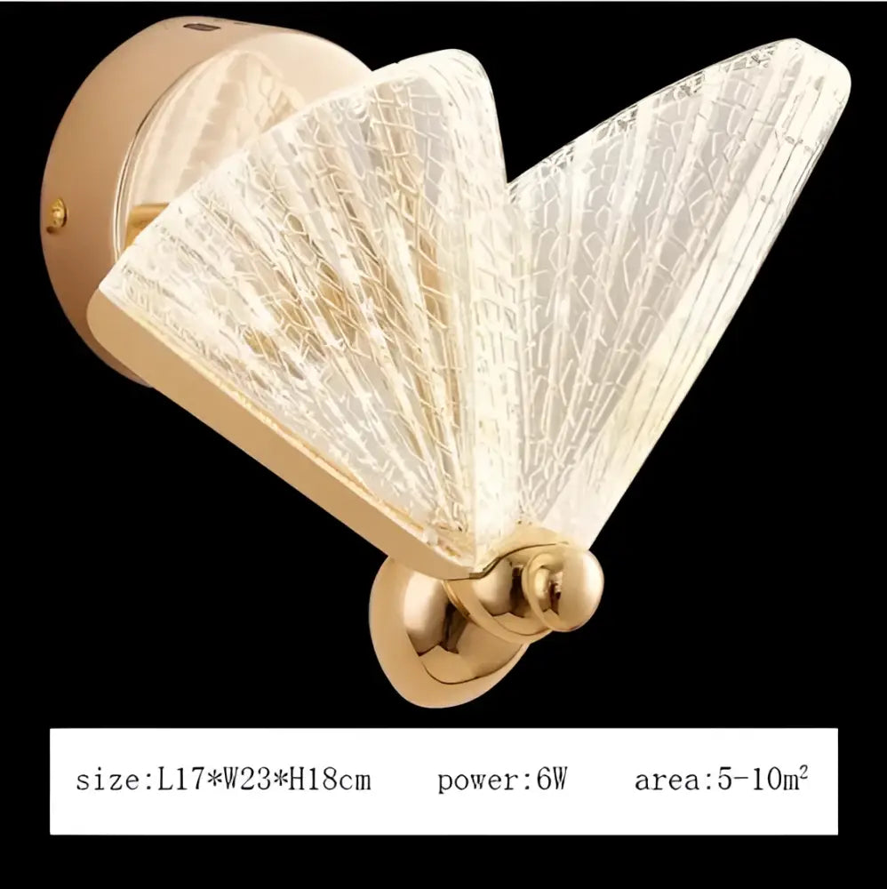 Modern gold butterfly led pendant lamp for bedroom staircase