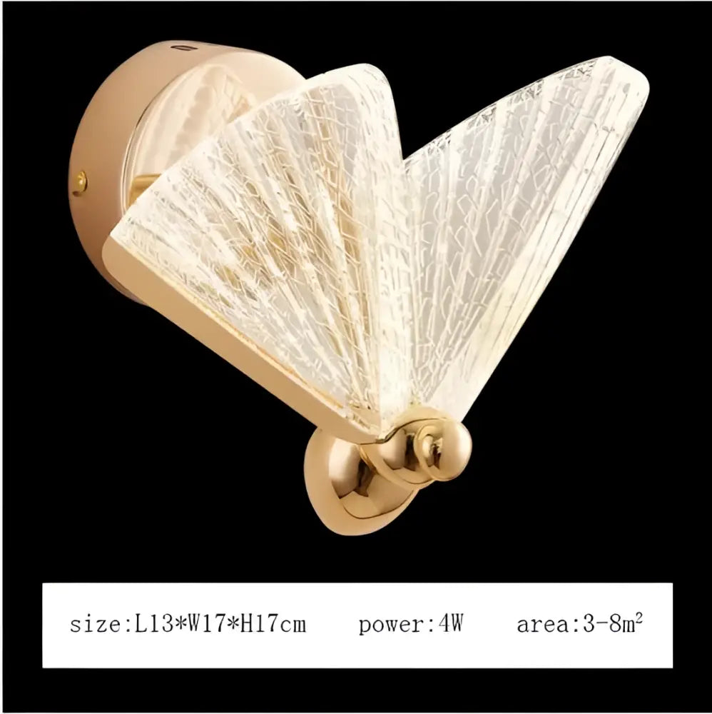 Modern gold butterfly pendant lamps bedroom led lighting fixtures