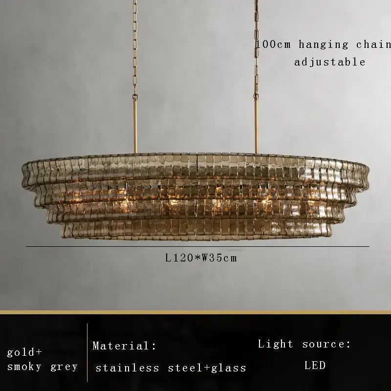 Modern gold cascading crystal pendant lights dining room chandelier