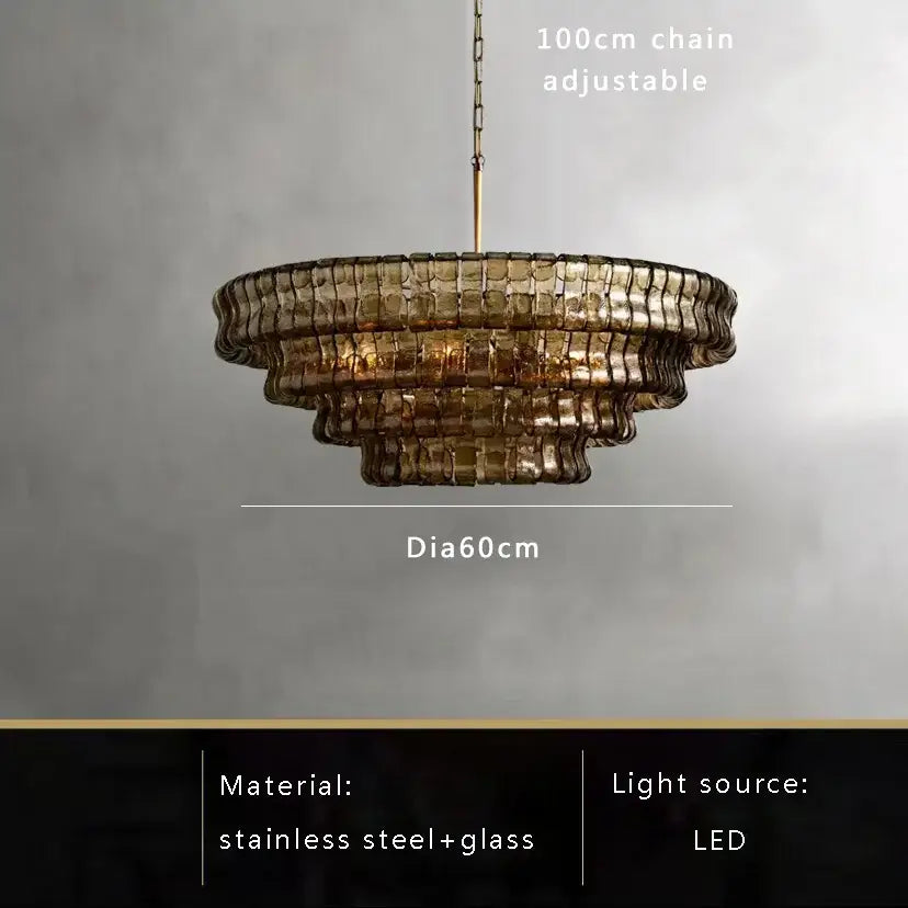 Modern gold cascading crystal pendant lights dining room chandelier