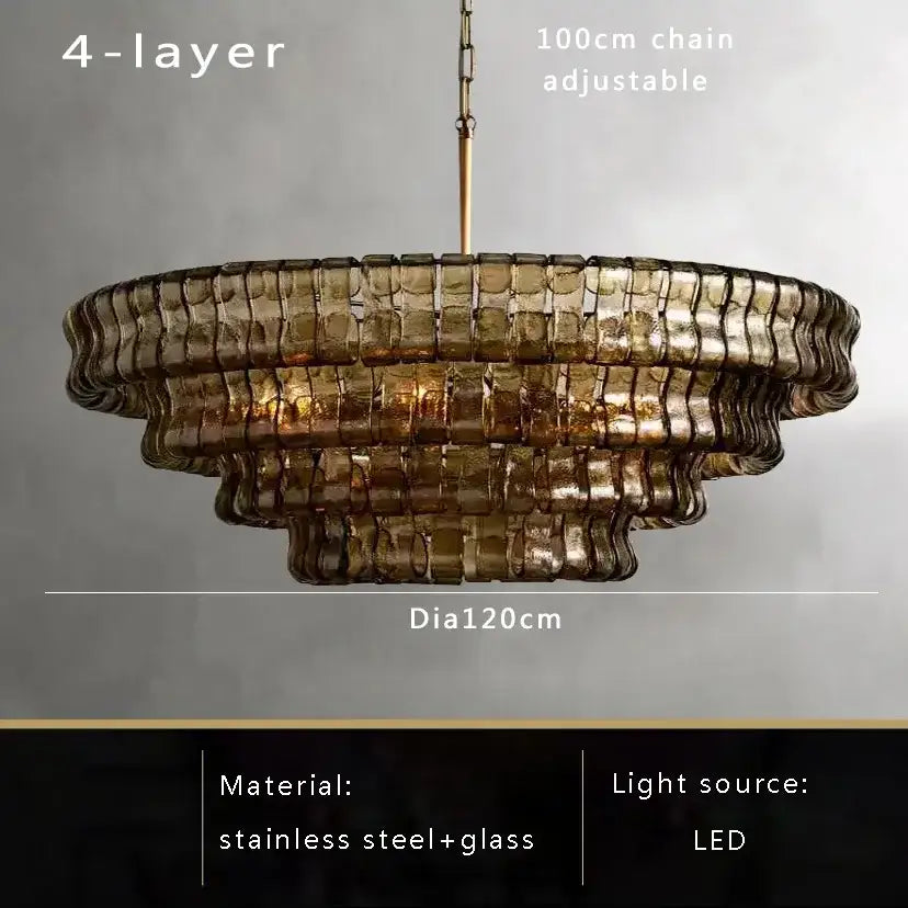 Modern gold cascading crystal pendant lights dining room chandelier