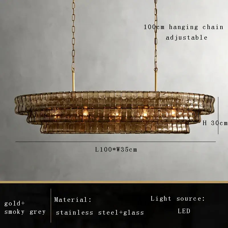 Modern gold cascading crystal pendant lights dining room chandelier