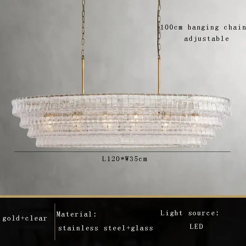 Modern gold cascading crystal pendant lights dining room chandelier