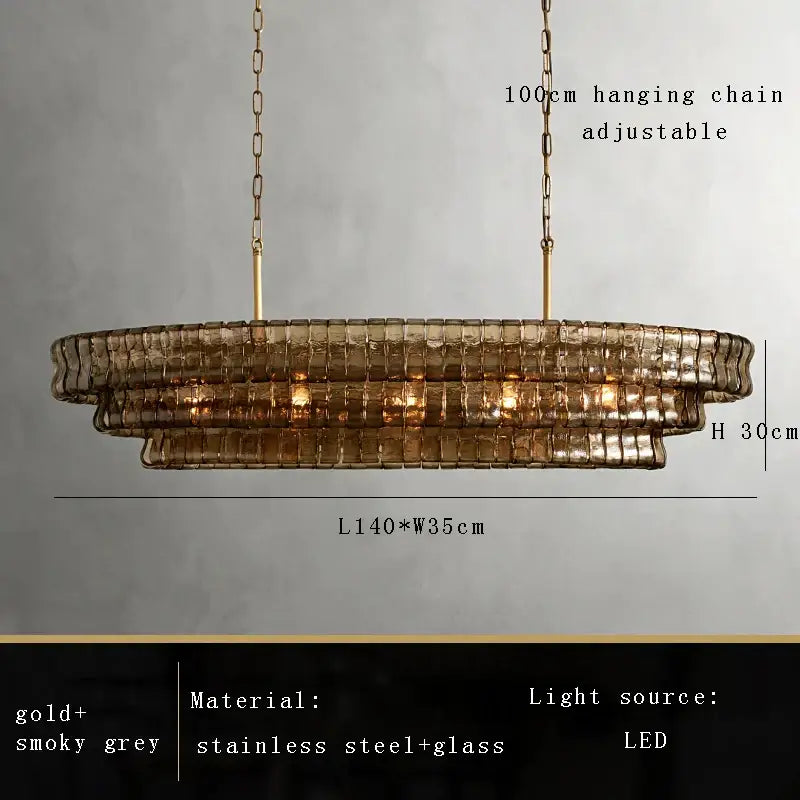 Modern gold cascading crystal pendant lights dining room chandelier