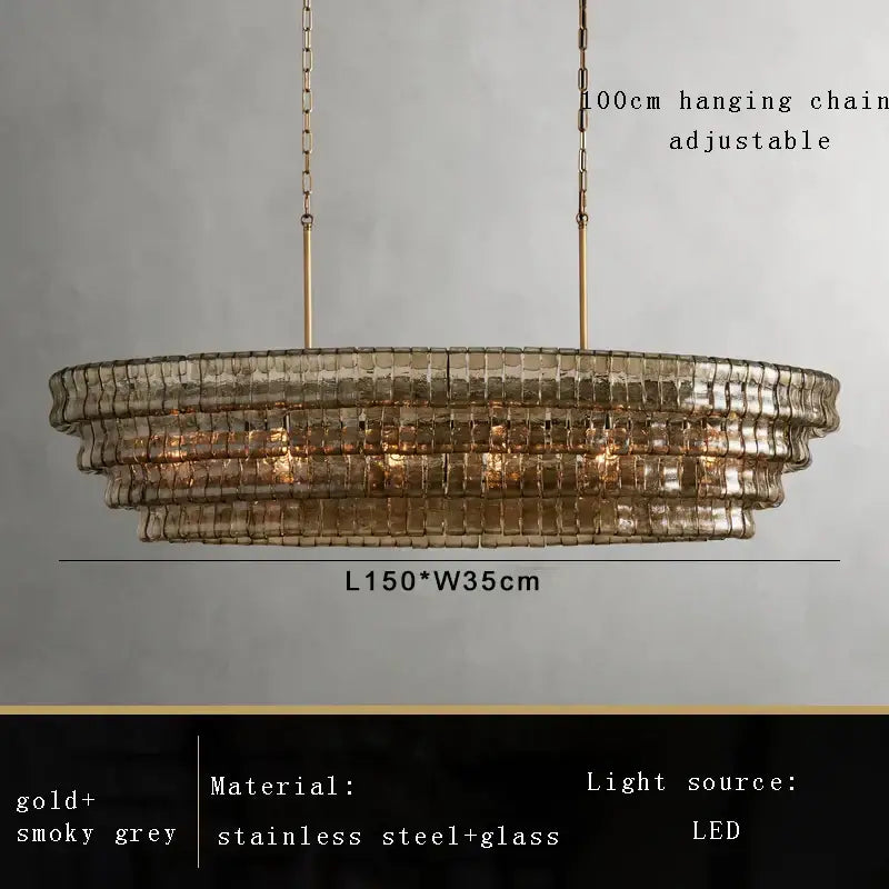 Modern gold cascading crystal pendant lights dining room chandelier