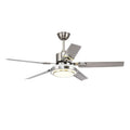Modern gold ceiling fan with led light and stainless steel blade bedroom