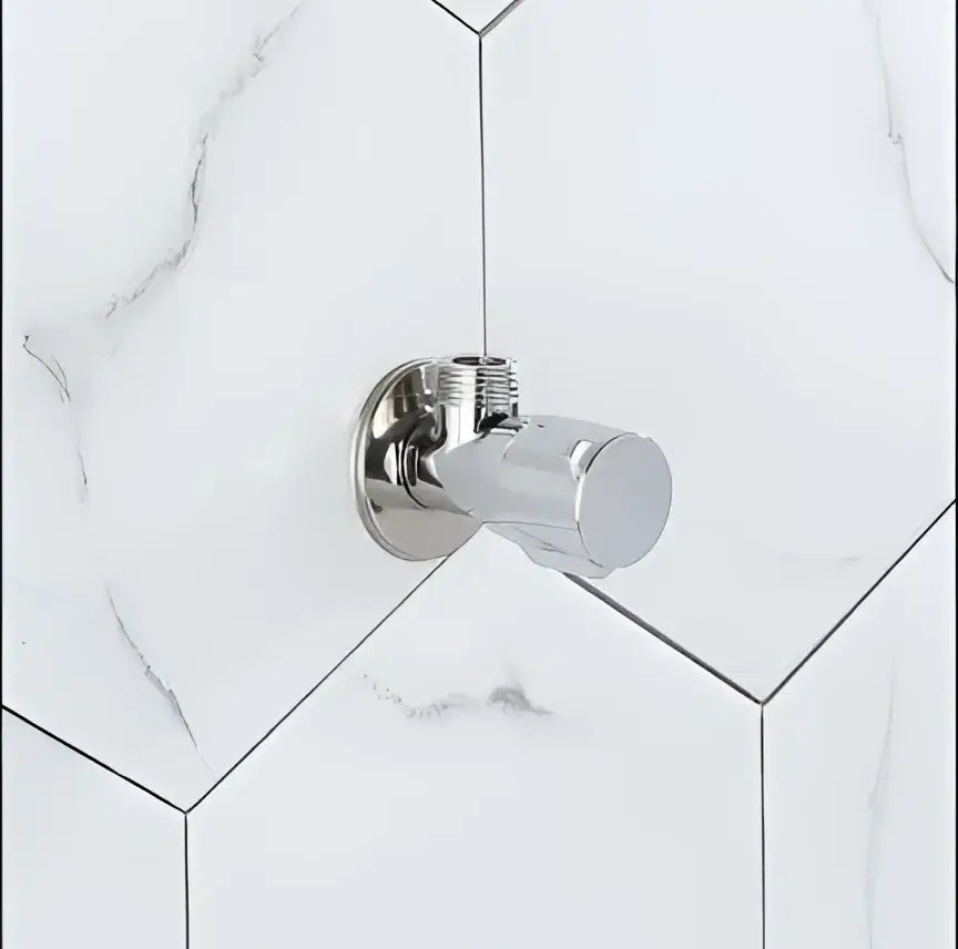 Modern gold & chrome brass triangle valve bathroom water control