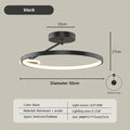 Modern gold circular led ceiling lamp bedroom minimalist lighting