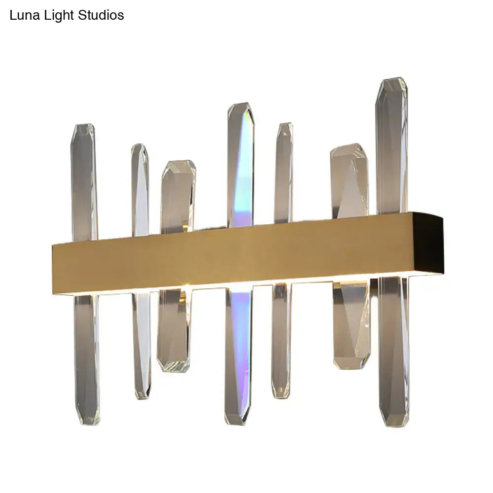 Modern gold clear crystal bar wall sconce bedroom light