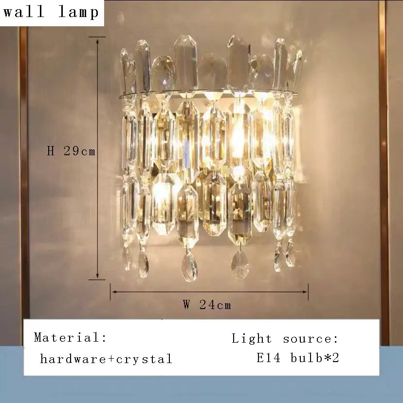 Modern gold clear crystal oval chandelier dining room light