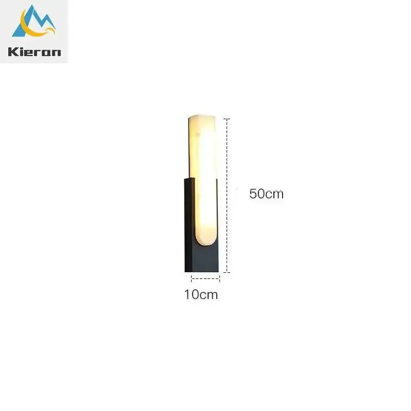 Modern gold cloud stone led wall light bedroom sconce