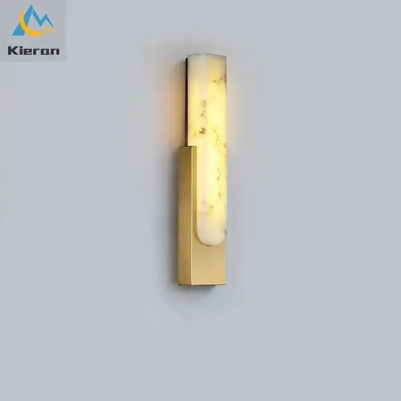 Modern gold cloud stone led wall light bedroom sconce