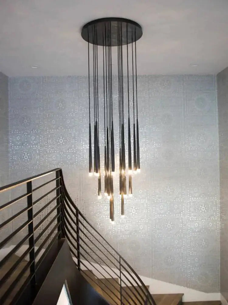 Modern gold conical led nordic chandelier dining room pendant light