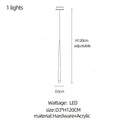 Modern gold conical led nordic chandelier dining room pendant light