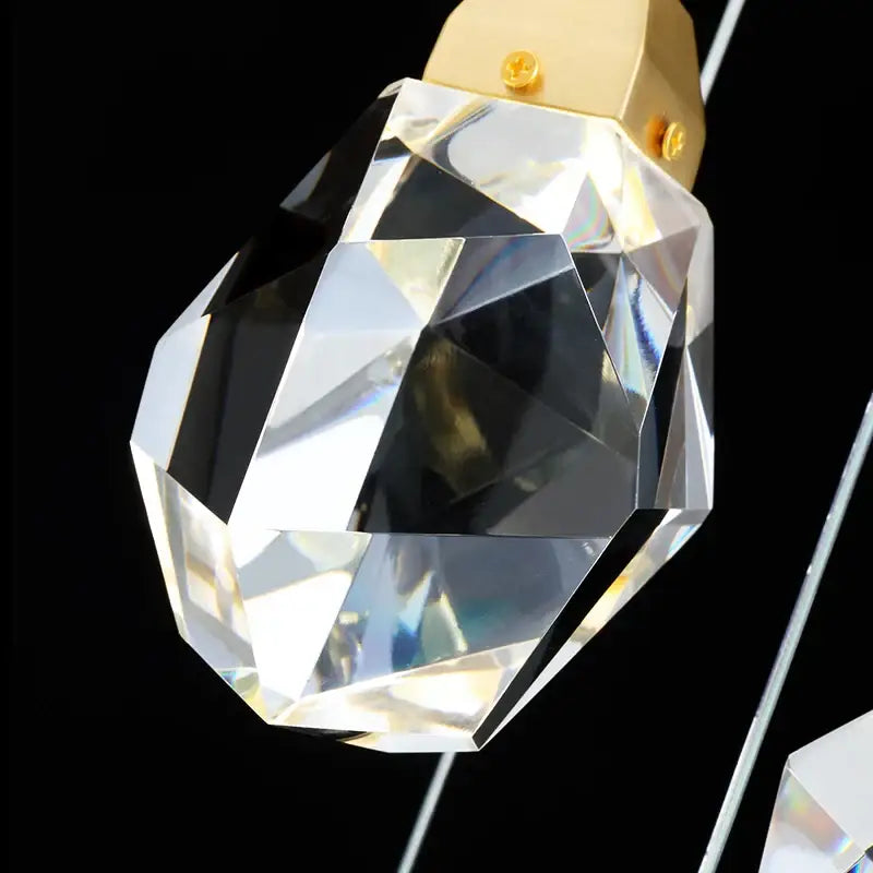 Modern gold crystal aisle ceiling light for hallways