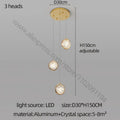 Modern gold crystal ball chandelier staircase hanging light