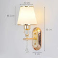 Modern gold crystal bedside wall sconce bedroom light with beads