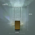 Modern gold crystal brass led wall lamp for luxury living room decor