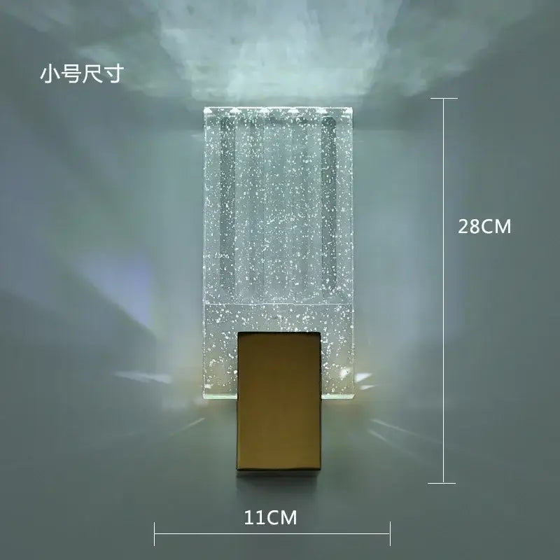 Modern gold crystal brass led wall lamp for luxury living room decor