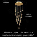 Modern gold crystal bubble chandelier – dining room teardrop light