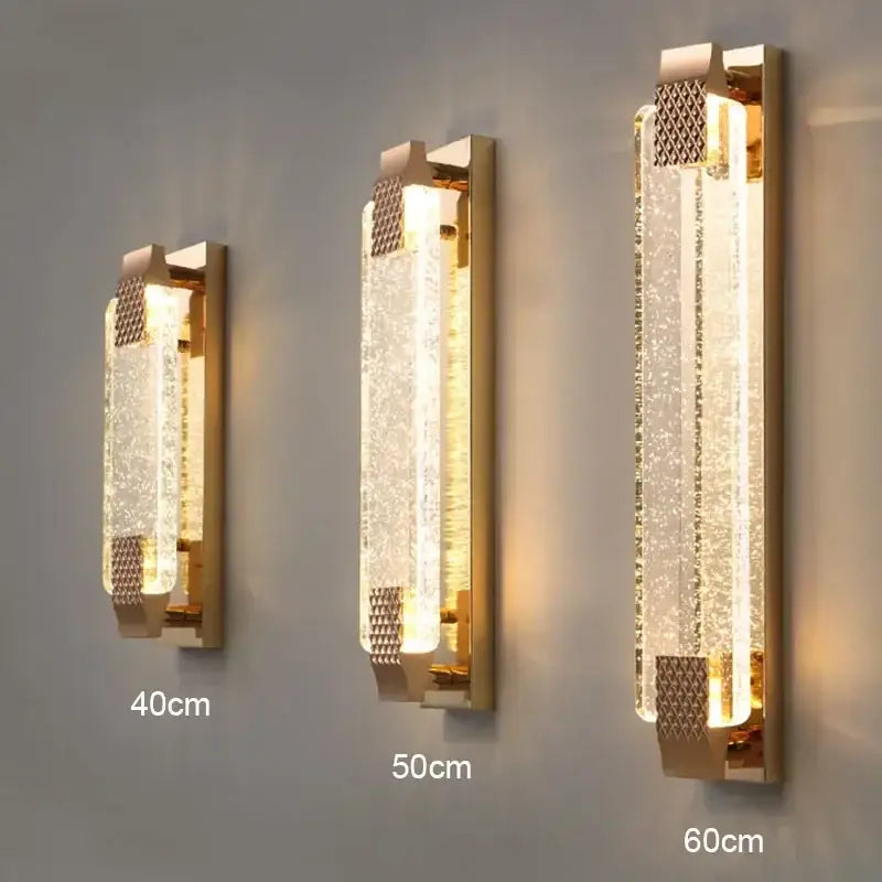 Modern gold crystal bubble wall lights living room sconce