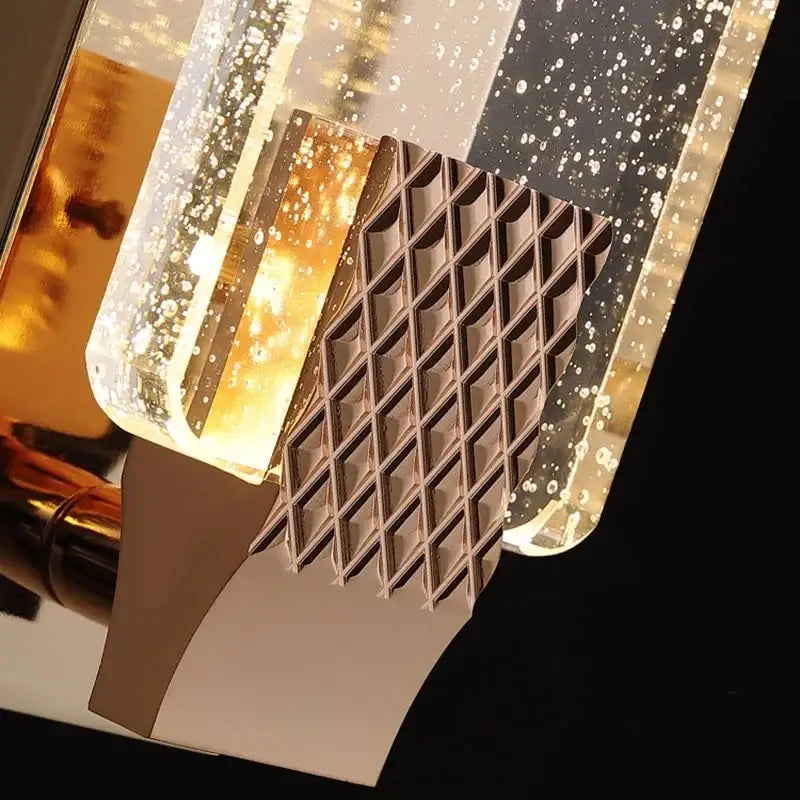 Modern gold crystal bubble wall lights living room sconce