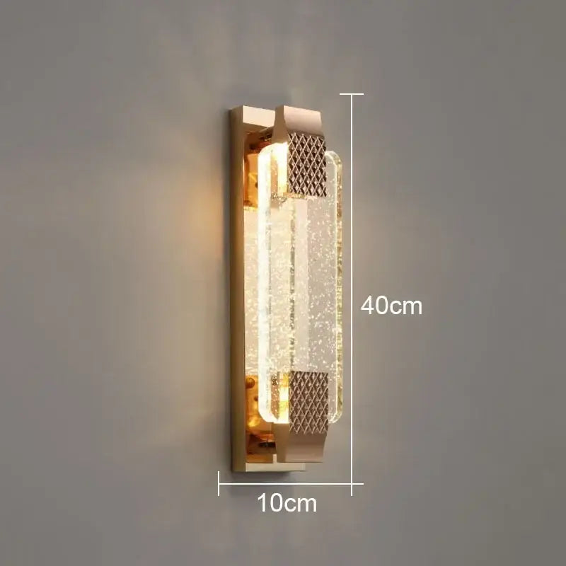 Modern gold crystal bubble wall lights living room sconce