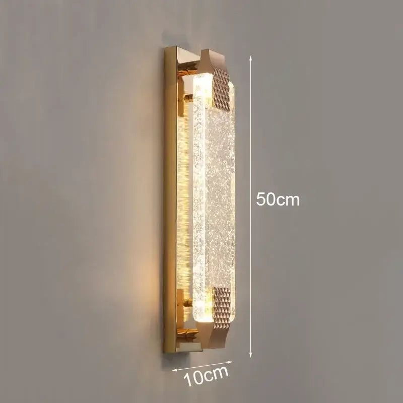 Modern gold crystal bubble wall lights living room sconce
