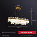 Modern gold crystal chandelier lighting fixture for dining room