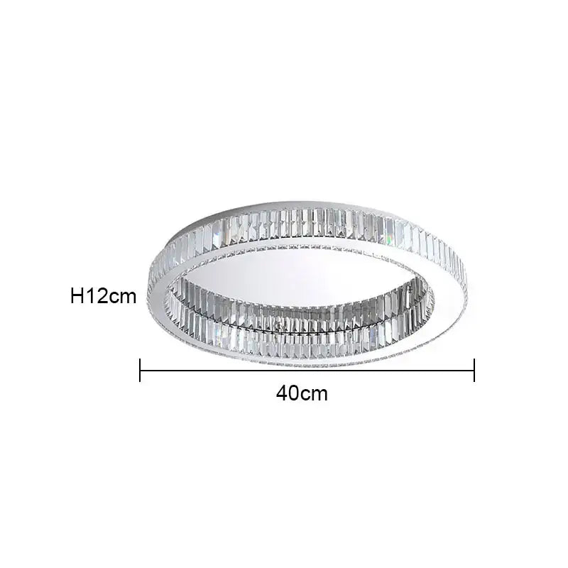 Modern gold crystal circle chandelier living room led ceiling lamp