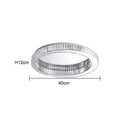 Modern gold crystal circle chandelier living room led ceiling lamp