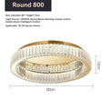 Modern gold crystal circle led chandelier living room light