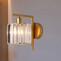 Modern gold crystal column wall sconce bedroom light