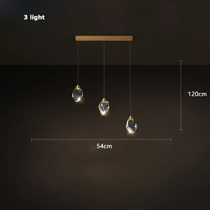 Modern gold crystal copper round chandelier dining room led light