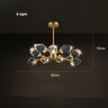 Modern gold crystal copper round chandelier dining room led light