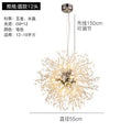 Modern gold crystal dandelion pendant light for dining room